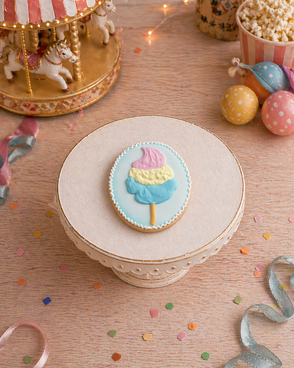 Bolacha Algodão Doce 40g para Festa Parque de Diversões