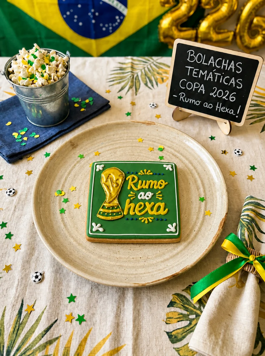 Bolacha Decorada Rumo ao Hexa - 60g