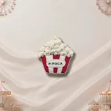 Bolacha Pacote de Pipoca decorada à mão com glacê real, tema parque de diversão - Imagem 1