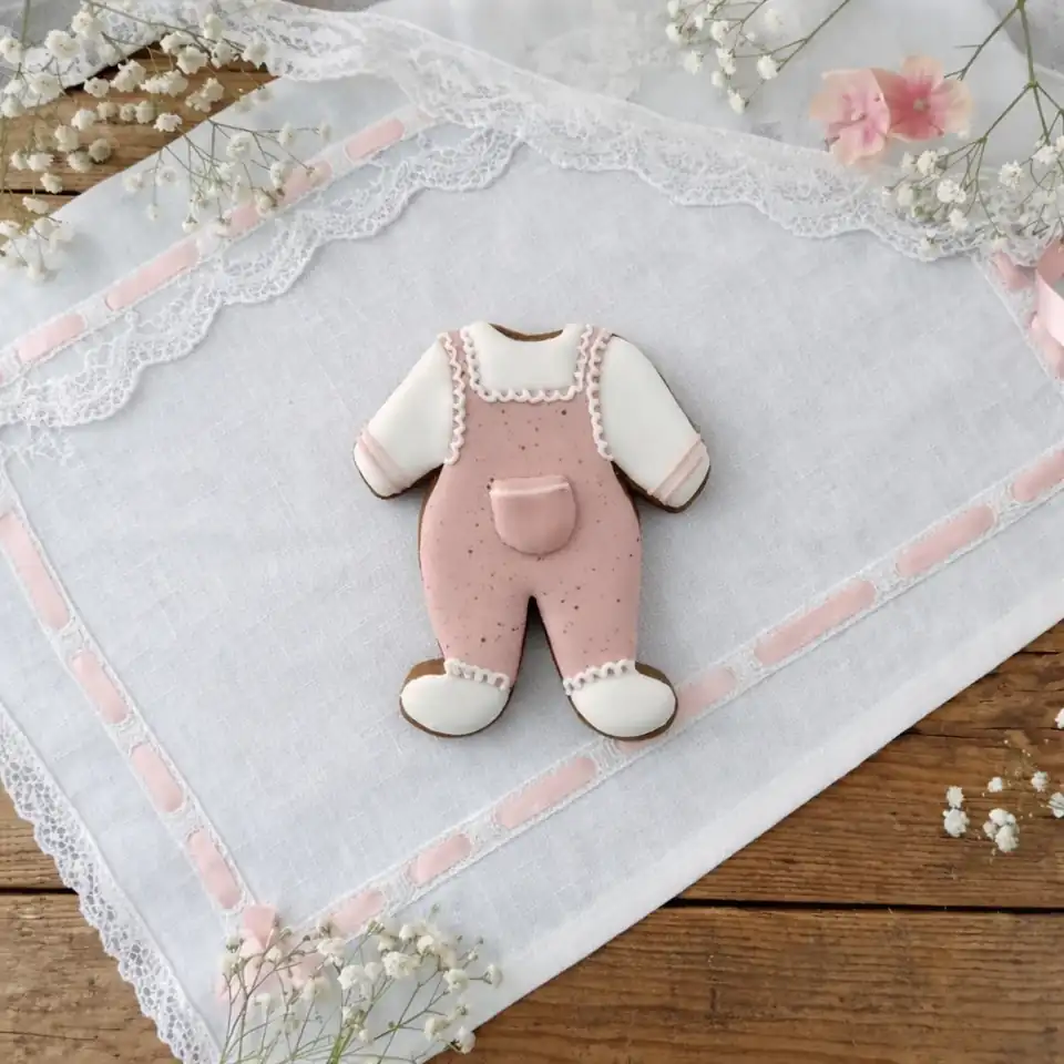 Caixa Chá de Bebê Rosa com Bolachas de Especiarias Decoradas — Kit 6 Unidades - Imagem 5