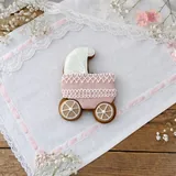 Caixa Chá de Bebê Rosa com Bolachas de Especiarias Decoradas — Kit 6 Unidades - Imagem 6